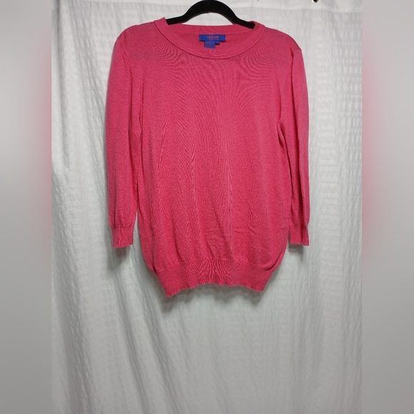Twiggy London Cotton 3/4 Sleeve Knit Sweater. Size XL - Picture 1 of 5
